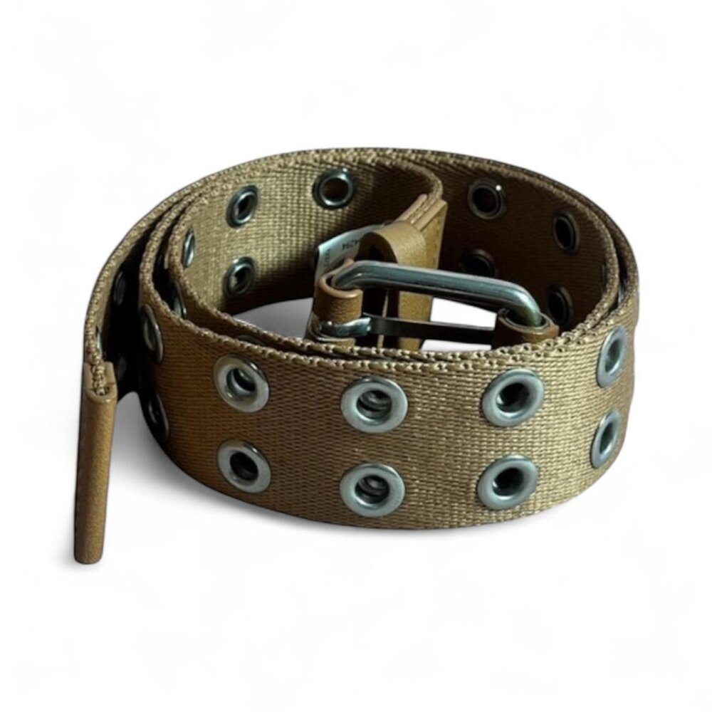 Tan & Silver Grommet Belt
